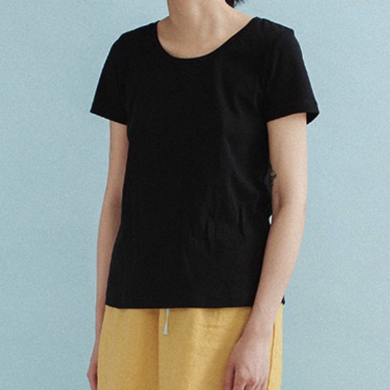 ￼ black version good enough to take the universal Tee T-shirt bottoming shirt cotton material version of Basic cotton short-sleeved cry within you try | Fan Tata original independent design - Women's T-Shirts - Cotton & Hemp Black