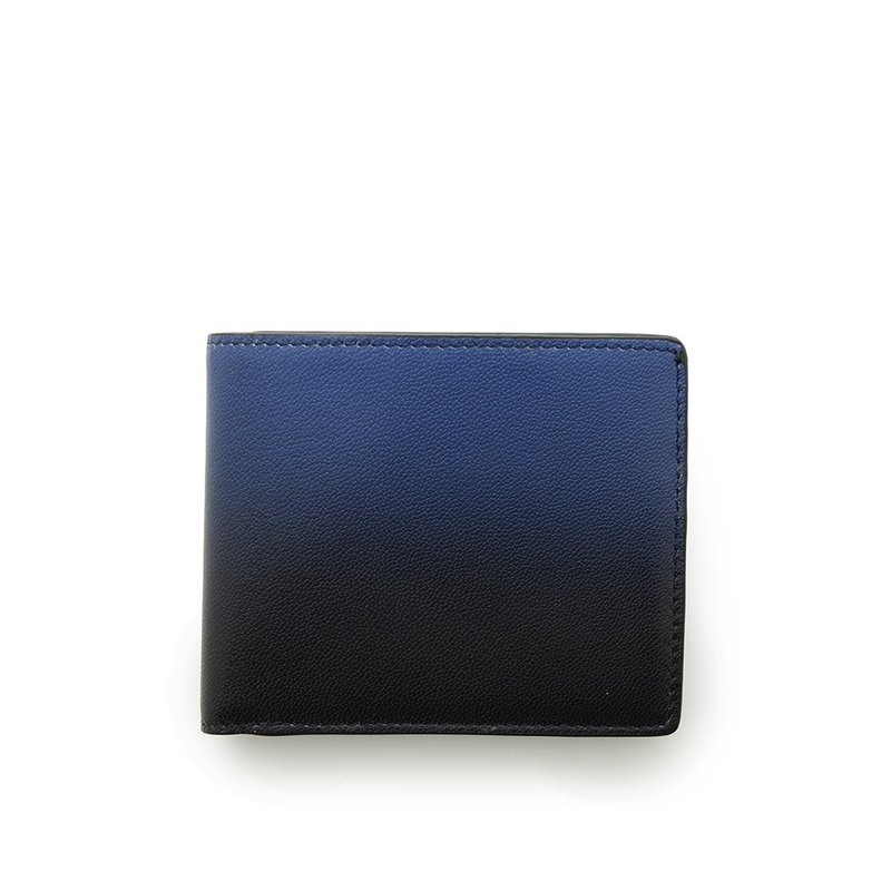 Irodori Seasonal Color Short Clip - Winter Night - Coin Purses - Genuine Leather Blue