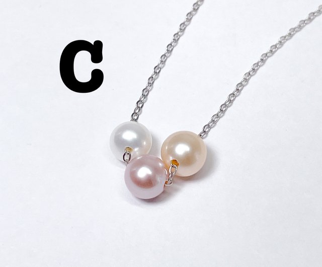 PJ.リサ スリーパールネックレス - ショップ poodlesjewelry ネックレス - Pinkoi