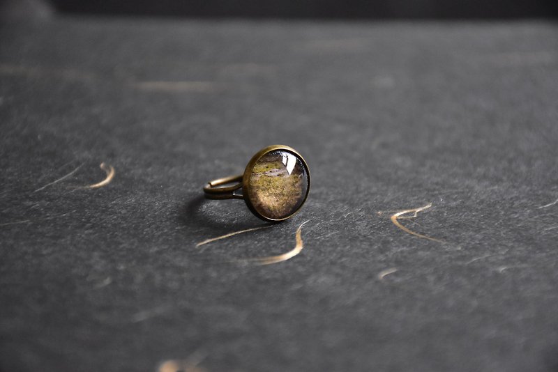 Bronze vintage ring - desert moss - แหวนทั่วไป - วัสดุอื่นๆ สีกากี