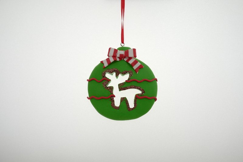 聖誕麋鹿吊飾 - 吊飾 - 陶 綠色