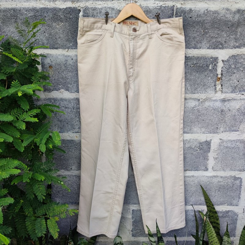 Vintage  Big Mac Work Denim pants - กางเกงขายาว - ผ้าฝ้าย/ผ้าลินิน สีกากี