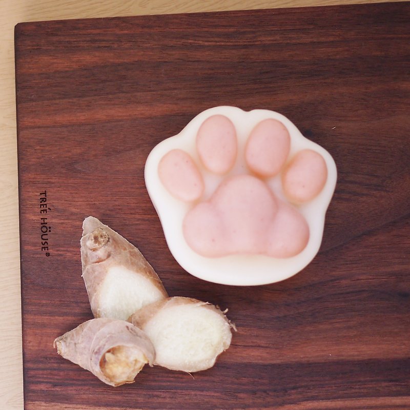 Shea Butter Cat Paw Soap (For Body) – Ginger - ครีมอาบน้ำ - พืช/ดอกไม้ ขาว