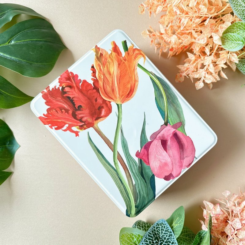 花卉大方糖果茶葉禮盒【英國糖迷你包12包入 英國茶】 - 蛋捲/餡餅/零食 - 其他材質 紅色