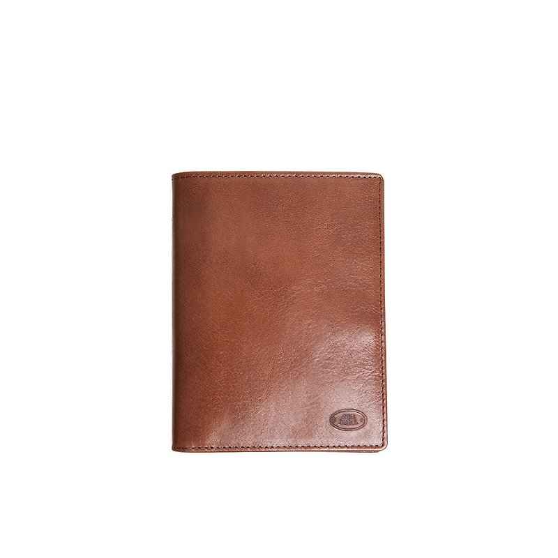 Leather passport holder - ที่เก็บพาสปอร์ต - หนังแท้ สีนำ้ตาล
