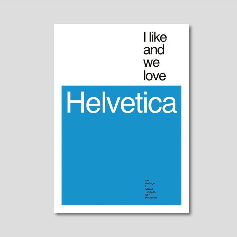 設計室Atelier Taiwan — Helvetica A2海報 - 其他 - 紙 藍色