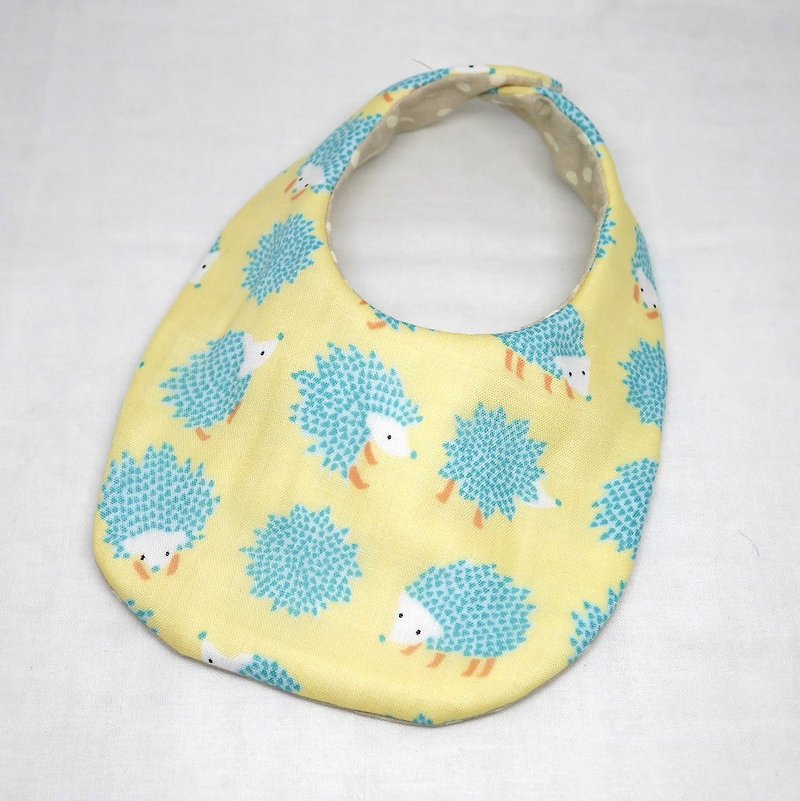 Japanese Handmade 8-layer-gauze Baby Bib - 圍兜/口水巾 - 棉．麻 黃色