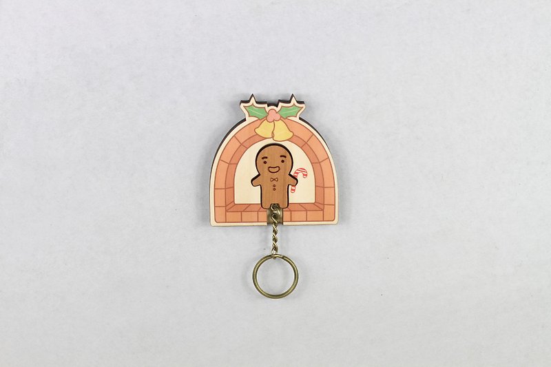 Key House. Gingerbread Man │ key ring / custom / Storage │ - ของวางตกแต่ง - ไม้ สีนำ้ตาล