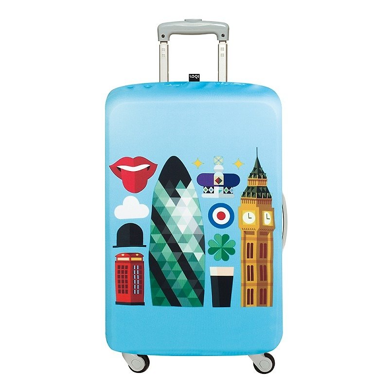 LOQI スーツケース ジャケット / ニューロンドン LMHEYLO [Mサイズ] - スーツケース - プラスチック ブルー