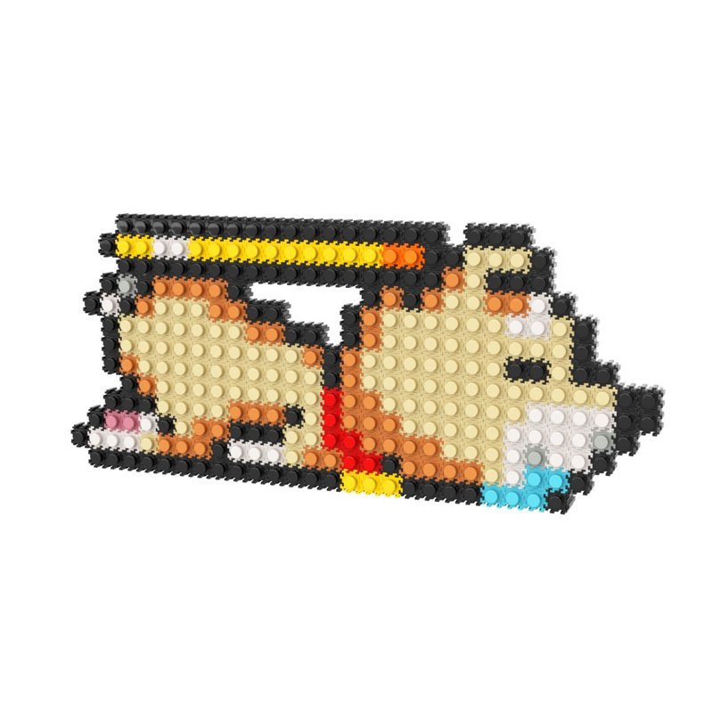 Pizel Sleepy Japanese Beckoning Shiba Inu Dog Pixel Art Z Puzzle - ตุ๊กตา - ผ้าฝ้าย/ผ้าลินิน หลากหลายสี