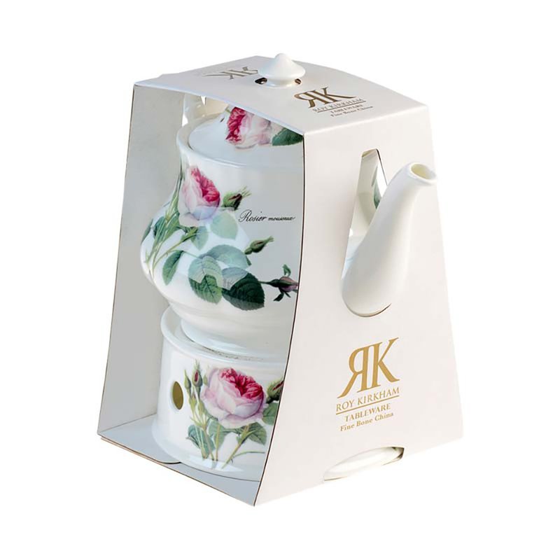 英國 RK | Redoute Rose 浪漫淺玫瑰1000ml花茶壺套組 - 茶壺/茶杯/茶具 - 瓷 多色