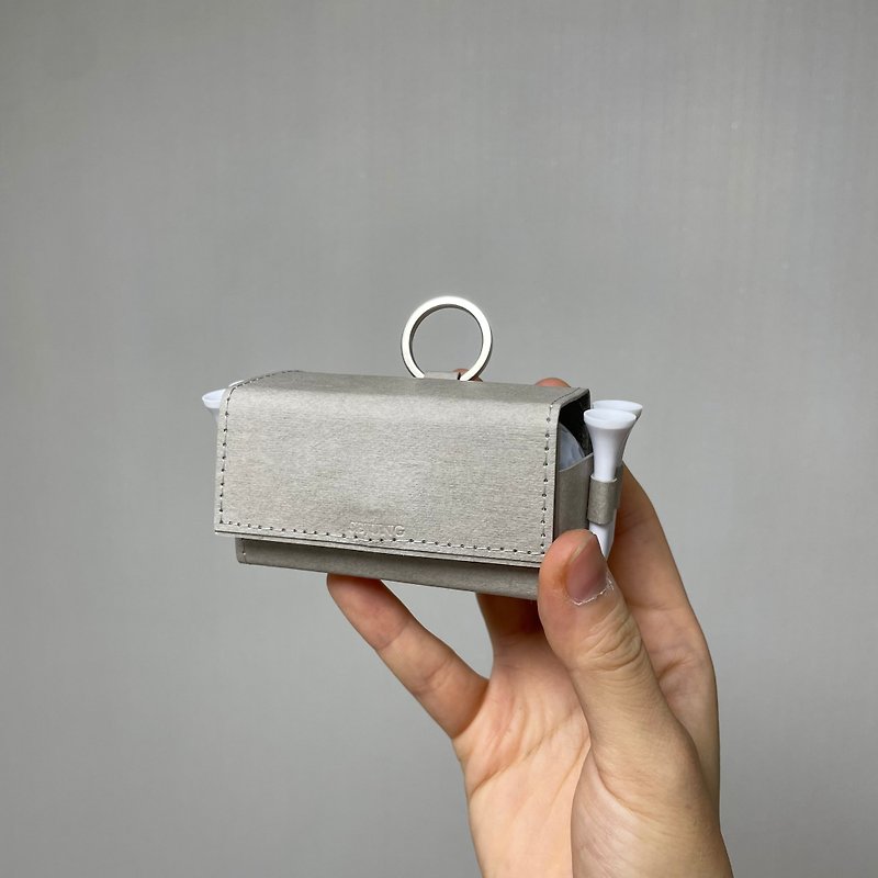 craft leather golfball pouch ver.1 - 其他 - 環保材質 灰色