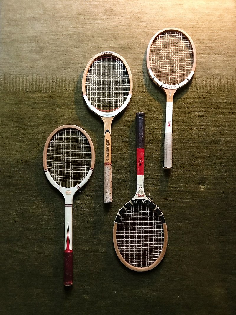 初期の木製のテニスラケット - その他 - 木製 ブラウン