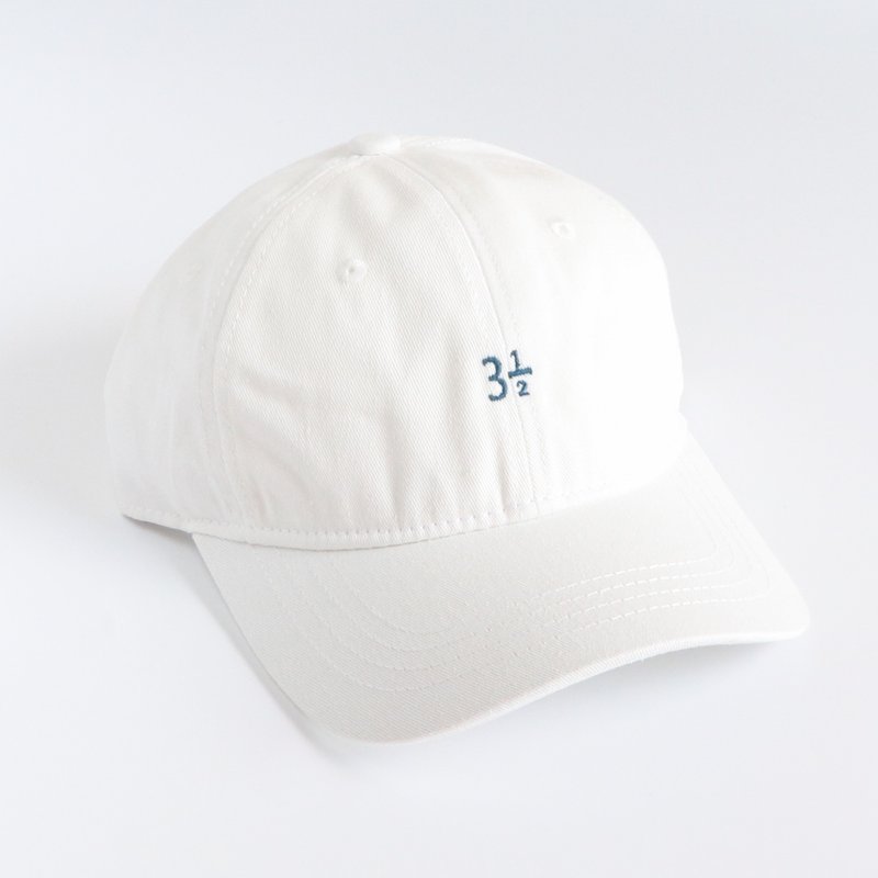 分數棒球帽 - 帽子 - 棉．麻 白色