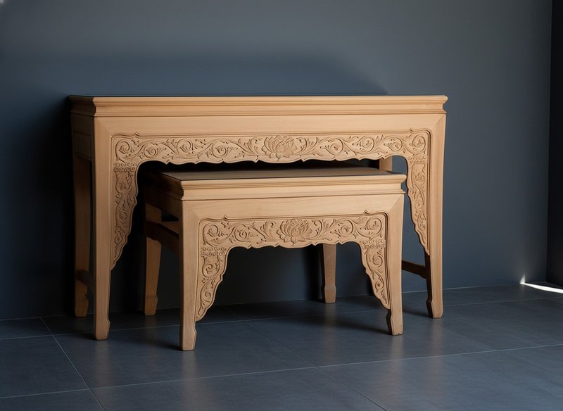 限量版台灣檜木傳統榫卯 蓮花神桌 - 其他家具 - 木頭 