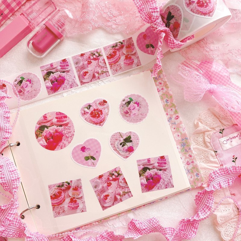 Rose Galentine Roll Seal - Stickers - Paper Pink