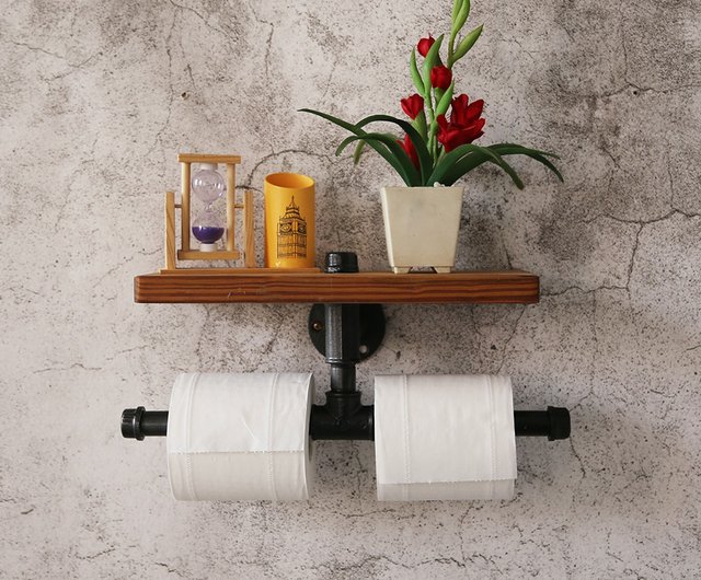 Industrial Feng Shui Tube Paper Towel Holder Double Paper Towel