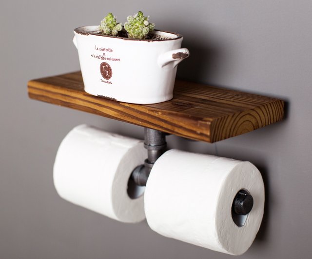 Industrial Feng Shui Tube Paper Towel Holder Double Paper Towel