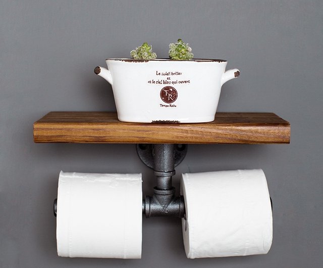 Industrial Feng Shui Tube Paper Towel Holder Double Paper Towel