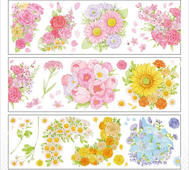 Blossom PET Washi Tape - Washi Tape - Paper Multicolor