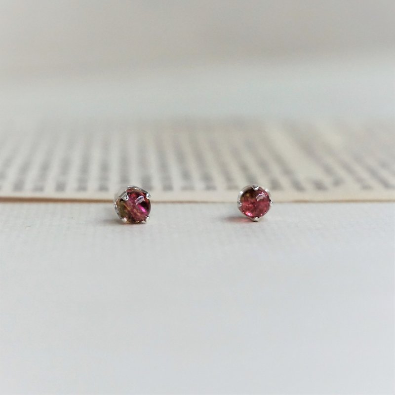 October Birthstone-Watermelon Tourmaline Crystal Earrings-Birthstone Earrings - Earrings & Clip-ons - Crystal Pink