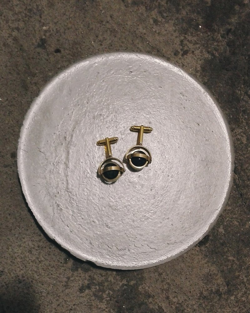 黃銅 天然石 袖口鈕Gyroscopic Cufflinks - 袖口鈕 - 其他金屬 多色
