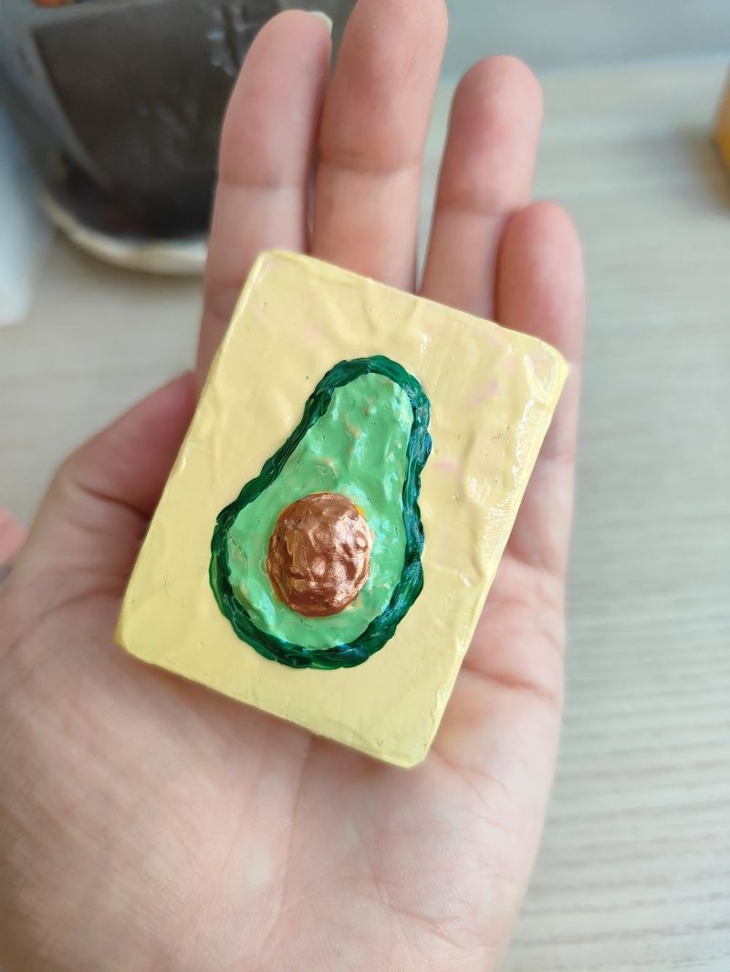 【奶油酪梨】木頭擺飾 紙鎮 文鎮 - 擺飾/家飾品 - 木頭 