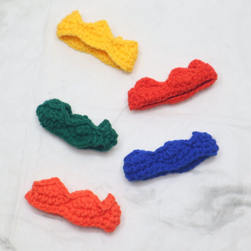 yellow, green, blue, orange and red crown handmade for Miffy - Stuffed Dolls & Figurines - Cotton & Hemp Multicolor