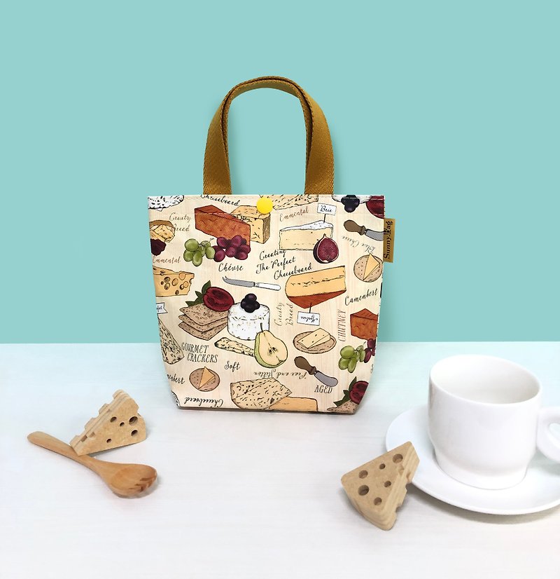 Sunny Bag-Cotton Tote Bag (Small)-Cheese Date - Handbags & Totes - Other Materials 