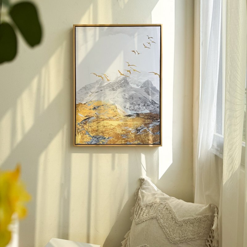 [Special offer for minor imperfections] [Refurbished] Flowing Gold Mountain Color III - Wall hanging painting/porch decoration - โปสเตอร์ - ผ้าฝ้าย/ผ้าลินิน หลากหลายสี