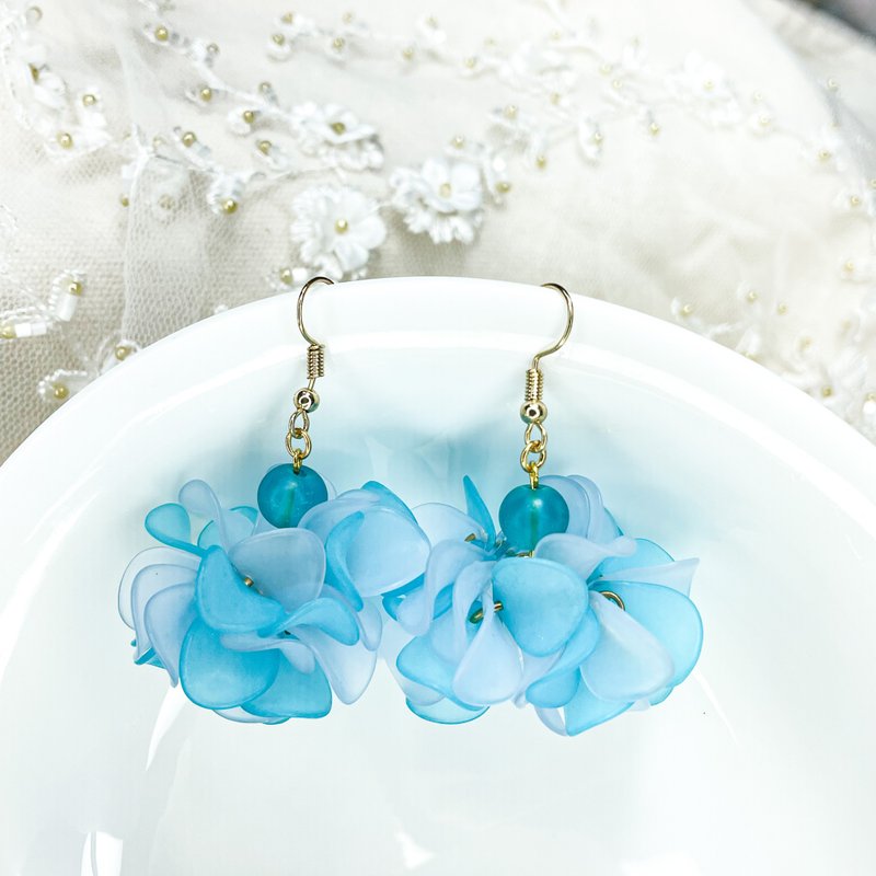 Jiao Ruo Spring Flower Series-Little Daisy Perfume-Mirror of the Sea - Earrings & Clip-ons - Resin 