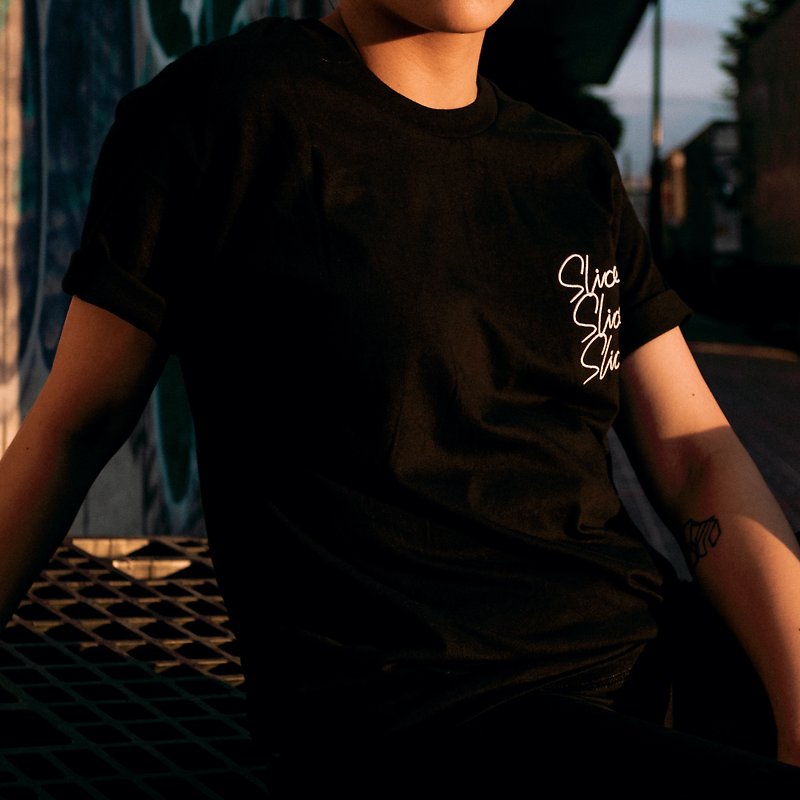 Slice Industrial－T-shirt#01 (Black) - Unisex Hoodies & T-Shirts - Cotton & Hemp Black