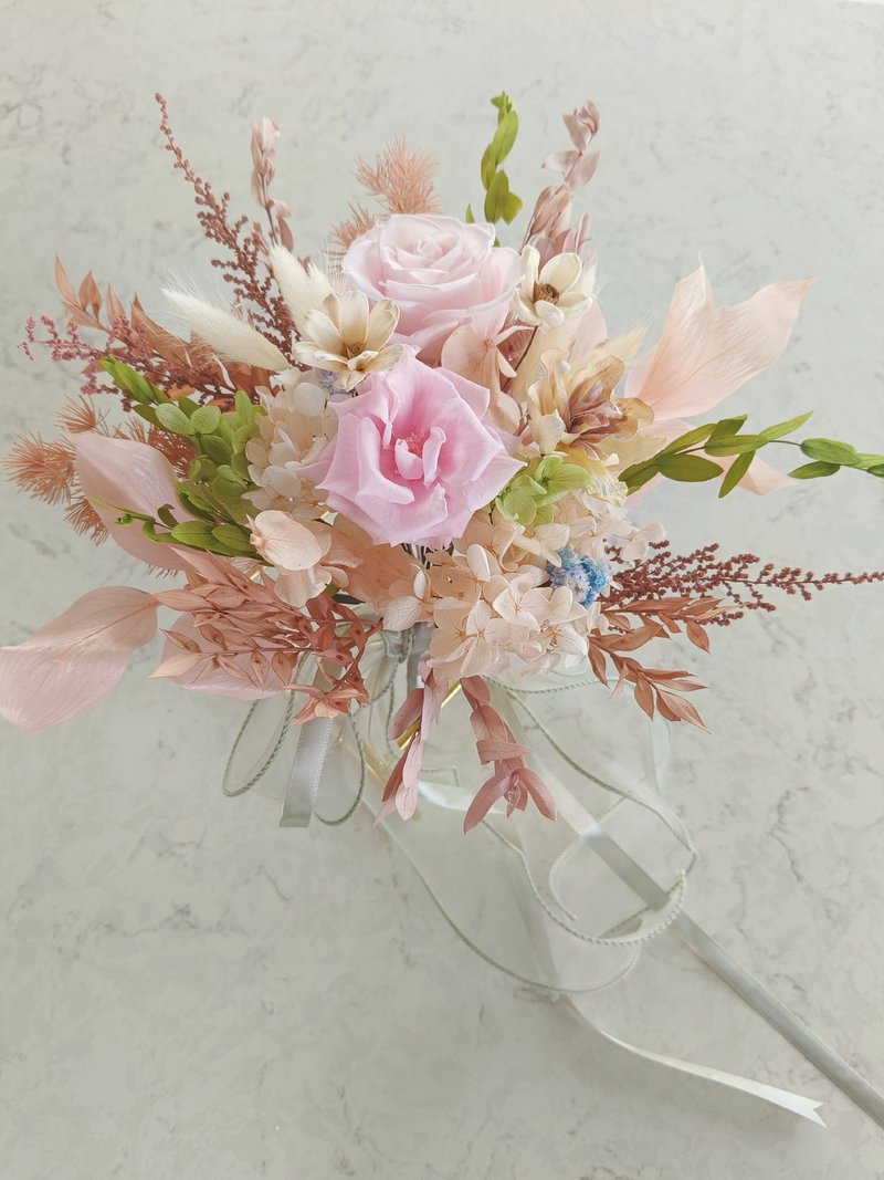 蘿莎花兒 春季感粉嫩花兒 永生玫瑰 捧花 - 乾燥花/永生花 - 植物．花 
