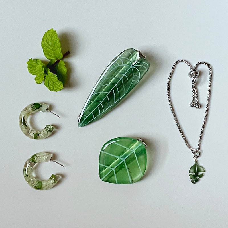 Leaf leaf hairpin heat shrink jewelry
