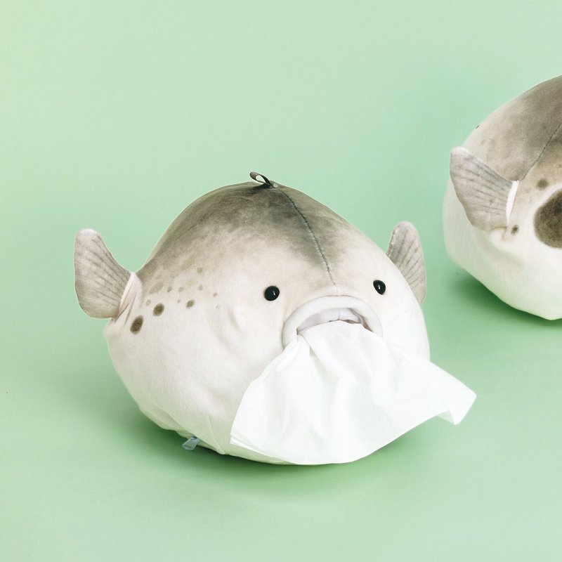 【YOU+MORE!】Puffer fish shape Tissue Box set - กล่องทิชชู่ - เส้นใยสังเคราะห์ 