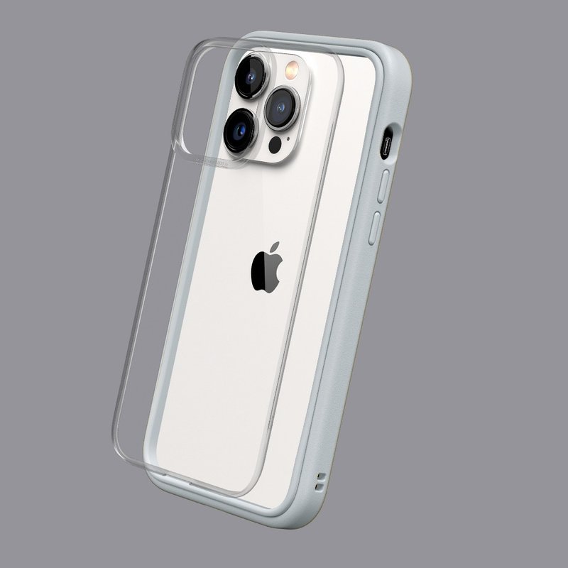 Mod NX邊框背蓋兩用手機殼-淺灰 for iPhone 14系列 - 手機配件 - 塑膠 灰色