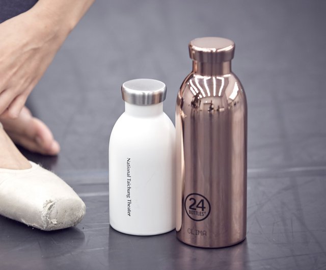 ステンレスボトルゴールド、ローズゴールデン　500ml 2本 24Bottlesの共同ブランド_2層ステンレス魔法瓶_500mlローズ