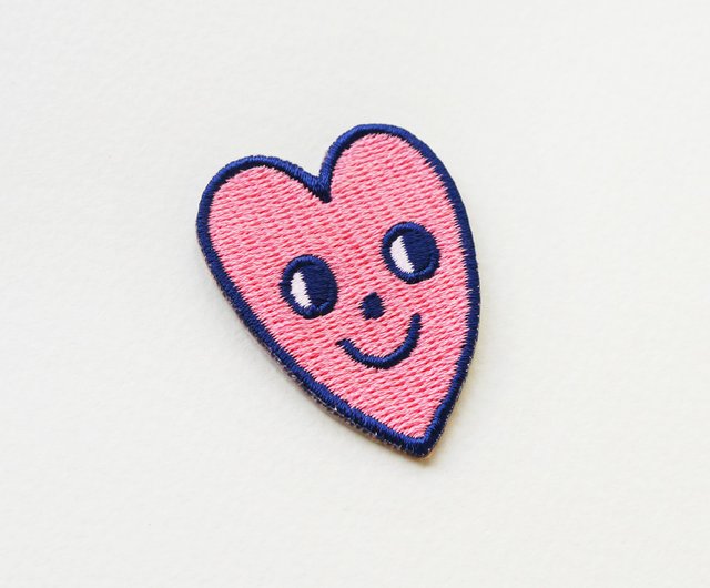 Pink Smiley Face Heart - Patch