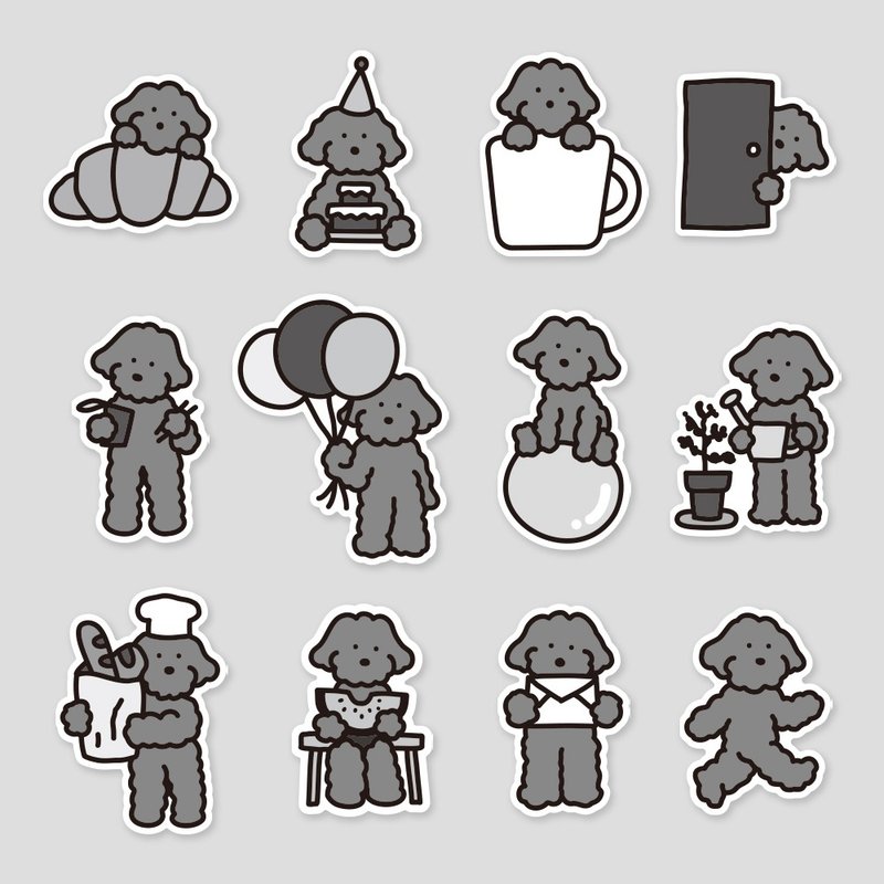 Waterproof Die Cut Sticker - 貼紙 - 塑膠 灰色