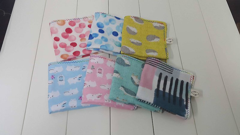 Take a four-layer gauze handkerchief [H170603] - Handkerchiefs & Pocket Squares - Cotton & Hemp Multicolor