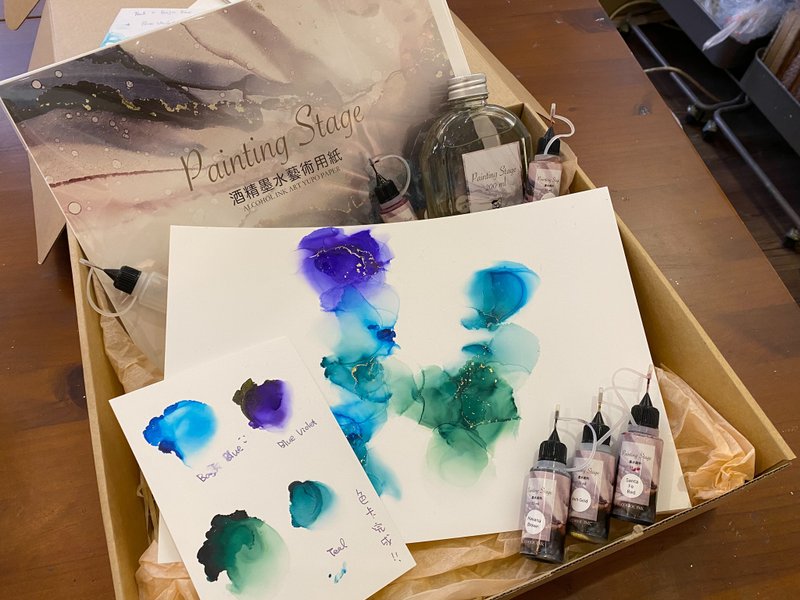 Alcohol Ink Material Pack - Maldives Teal - วาดภาพ/ศิลปะการเขียน - วัสดุอื่นๆ 