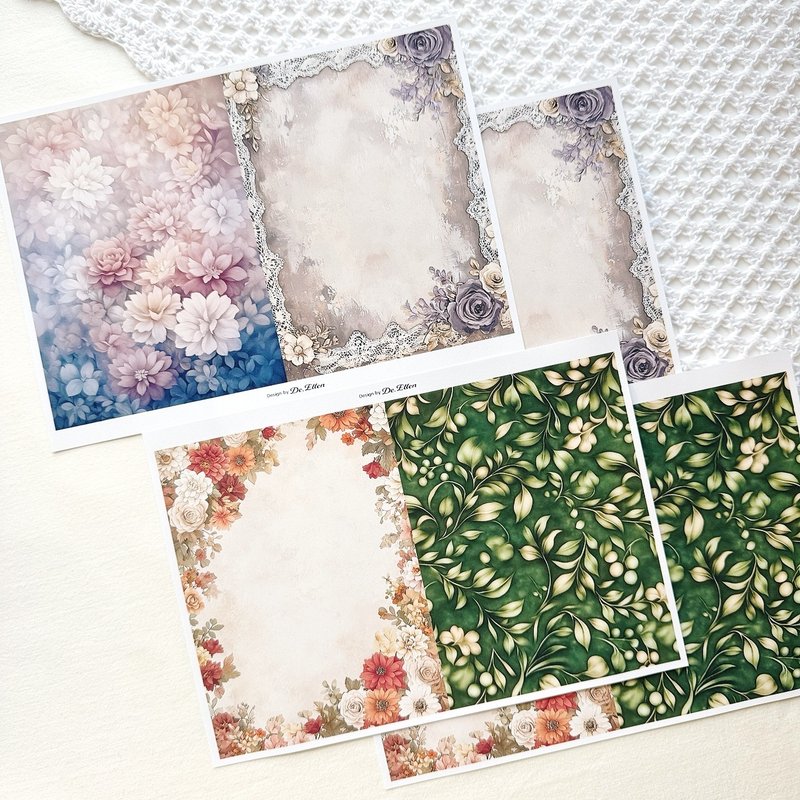 Z441 - a variety of background - 貼紙 - 紙 