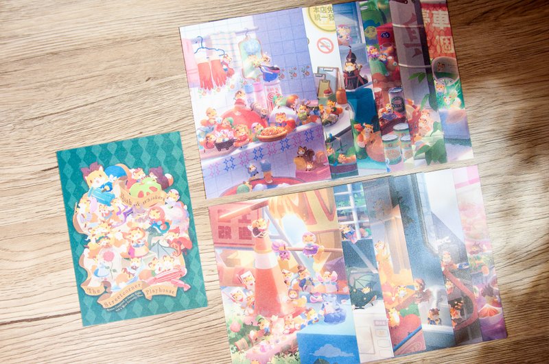 | きつね劇場 | ポストカード13枚セット - はがき・メッセージカード - 紙 グリーン