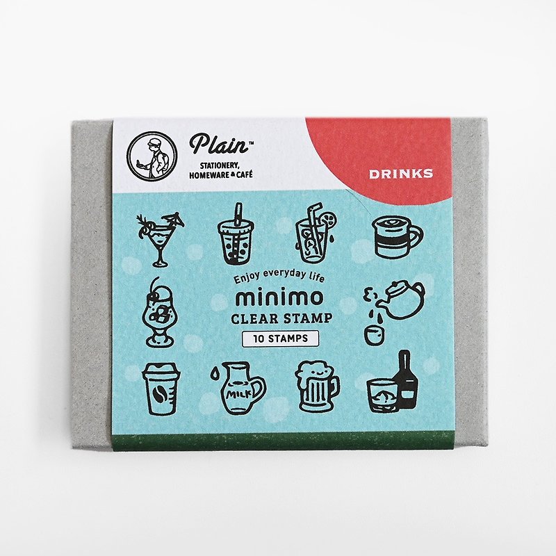 minimo Clear Stamp Set - Drink - Stamps & Stamp Pads - Plastic Transparent