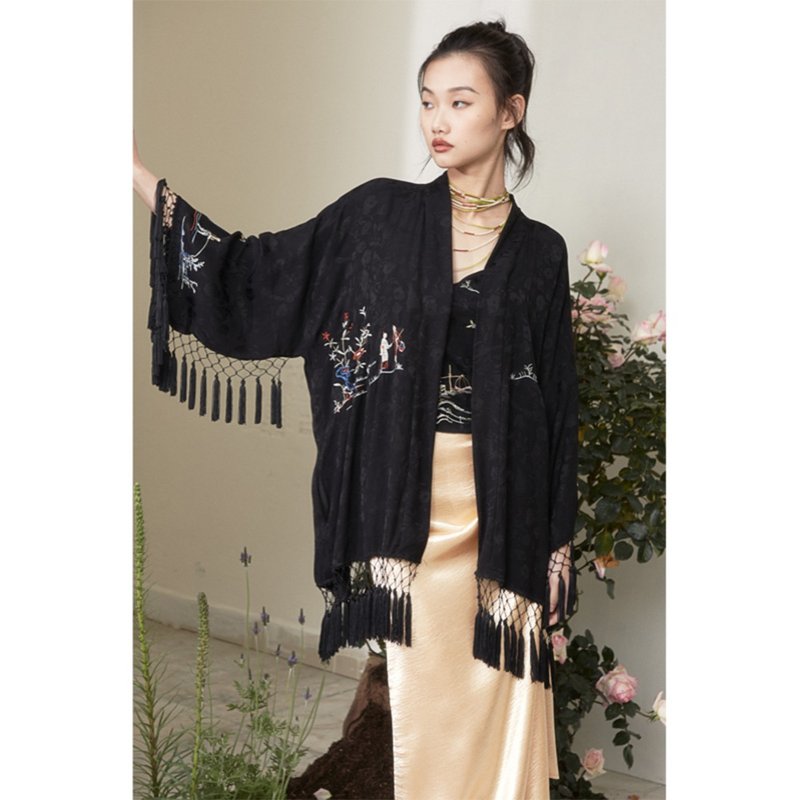 RIMLESS　刺繍アウター　中国風　羽織り - トップス - その他の素材 