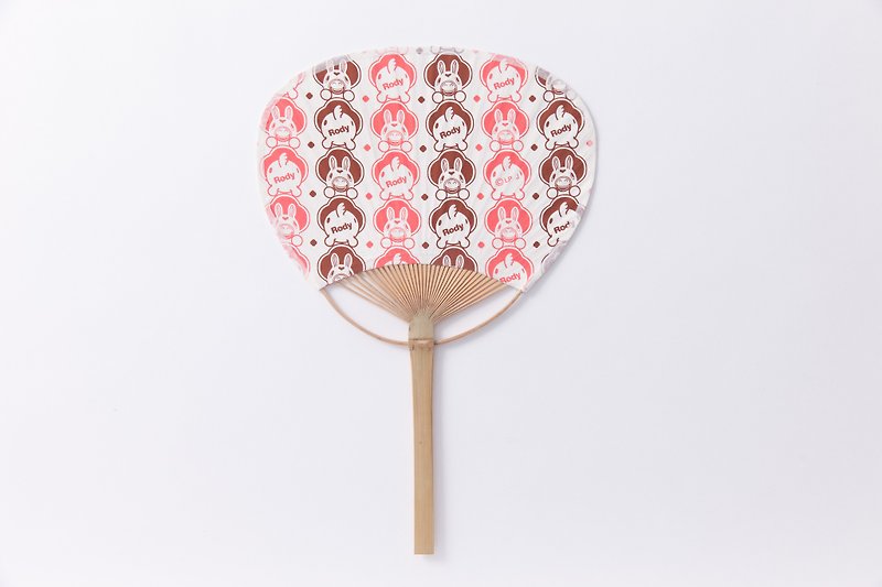 Mino handmade cloth fan / printing xRody / dark red - Electric Fans - Bamboo 