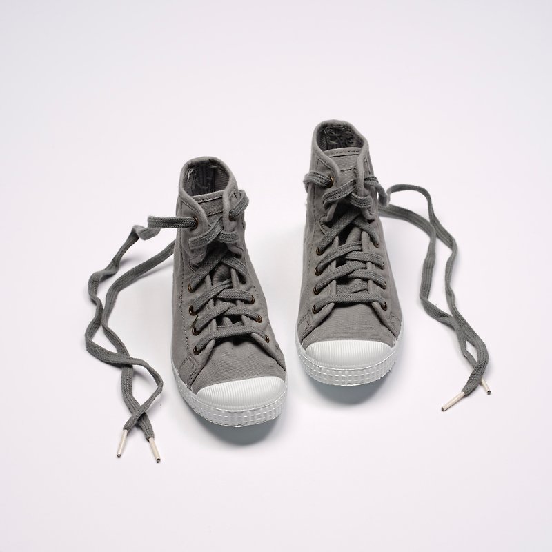 西班牙帆布鞋 CIENTA 61997 23 淺灰色 經典布料 童鞋 高筒 - 童裝鞋 - 棉．麻 灰色