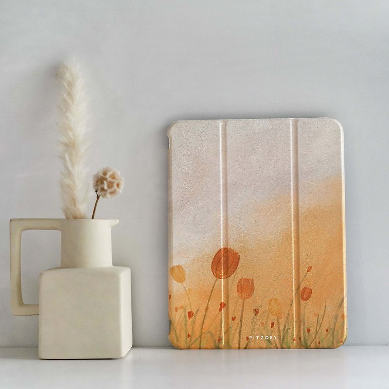 【FITZORY】Landscape Series - Afternoon Tulip | iPad Case - Tablet & Laptop Cases - Plastic Orange