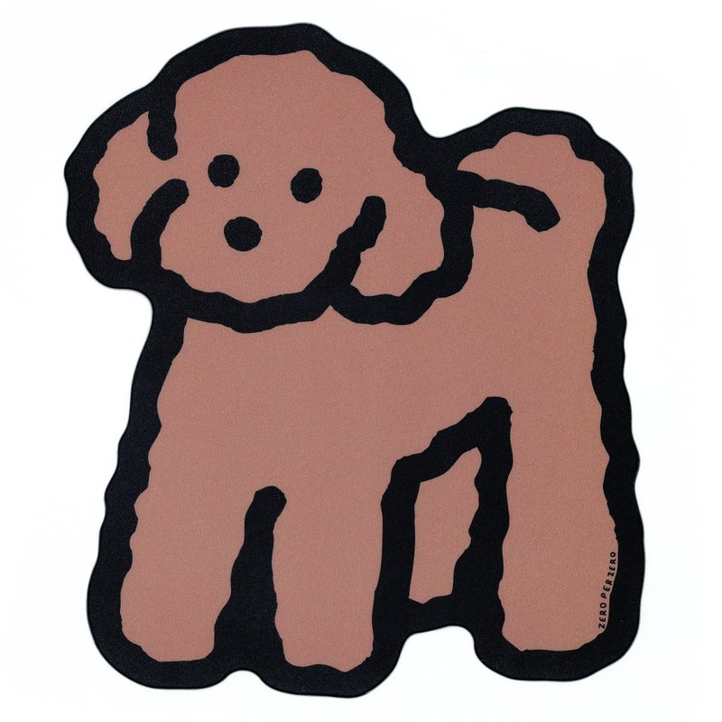 mouse pad poodle - แผ่นรองเมาส์ - เรซิน 