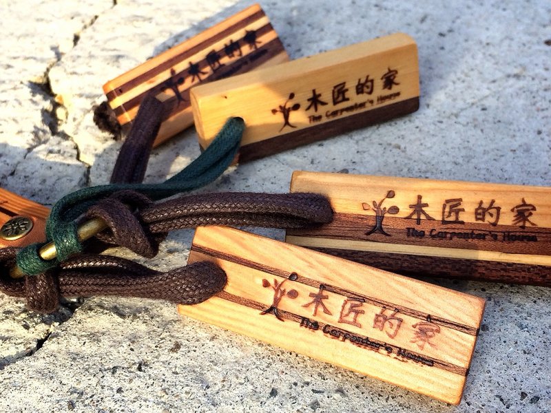 woodblock key ring - Other Furniture - Wood 